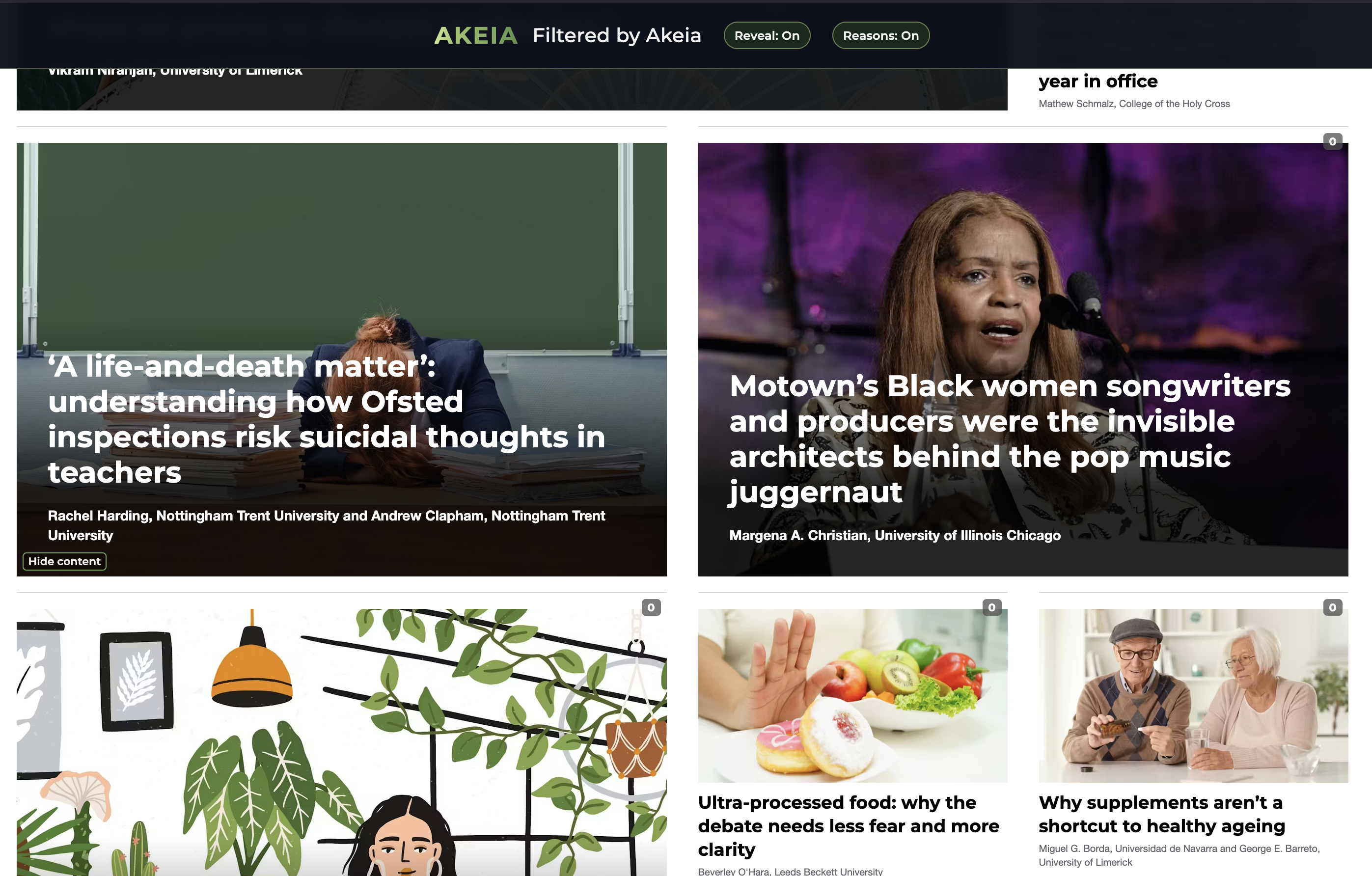 The Conversation example with revealed content